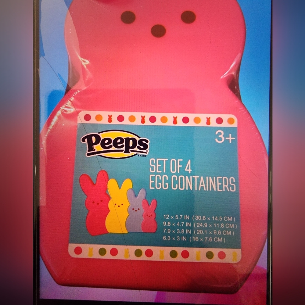 NWT Peeps 4 egg containers. U will receive the 4 different peeps bunnies 🐰 !